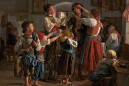 Ferdinand Georg Waldmüller, Conscript’s Farewell, 1854, Leopold Museum, Vienna, Austria. Detail.