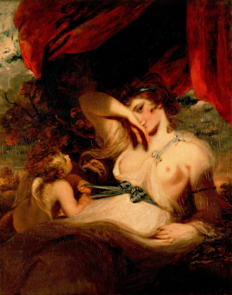 Cupid Untying the Zone of Venus: Sir Joshua Reynolds, Cupid Untying the Zone of Venus, 1788, Hermitage Museum, Saint Petersburg, Russia.
