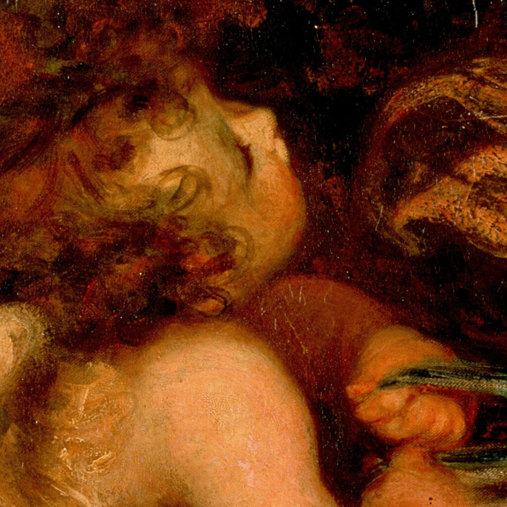 Cupid Untying the Zone of Venus: Sir Joshua Reynolds, Cupid Untying the Zone of Venus, 1788, Hermitage Museum, Saint Petersburg, Russia. Detail.
