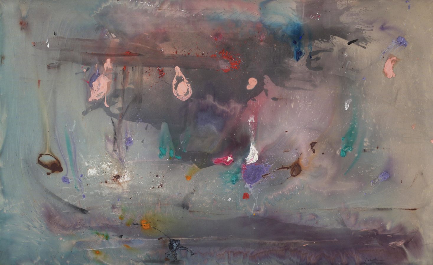 Helen Frankenthaler, Grey Fireworks, 1982, Helen Frankenthaler Foundation, New Year's Fireworks