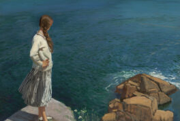 Laura Knight, Girl at Edge of Cliff, 1917.