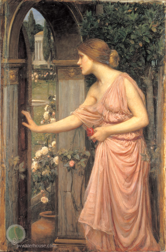 New Year Traditions: John William Waterhouse, Psyche Entering Cupid’s Garden, 1905, jwwaterhouse.org.
