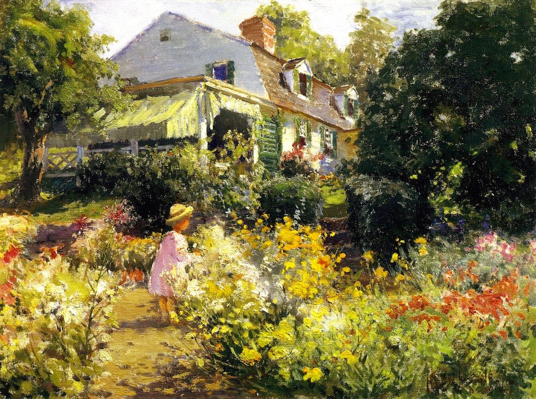 Matilda Browne, In Voorhees' Garden, 1914, Florence Griswold Museum, Old Lyme, CT, USA.