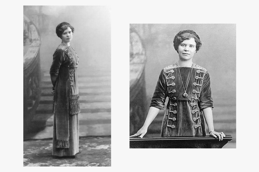 faberge winter egg: Photographs of Alma Pihl, 1910s. Faberge’s website.
