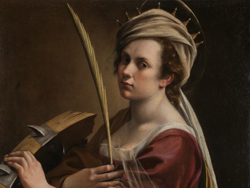 disobedient Elizabeth Fremantle: Artemisia Gentileschi, Self-portrait as Catherine of Alexandria, 1615-1617, National Gallery, London, UK.
