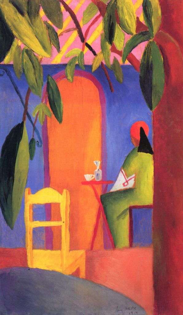August Macke, Türkisches Café, 1914, Lenbachhaus, Munich, Germany.