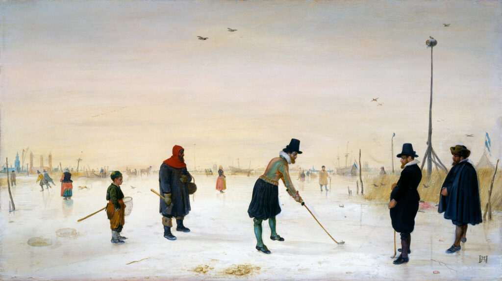 Hendrick Avercamp: Hendrick Avercamp, Ice Scene with Kolf Players, c. 1625, Museum of Fine Arts, Houston, TX, USA.
