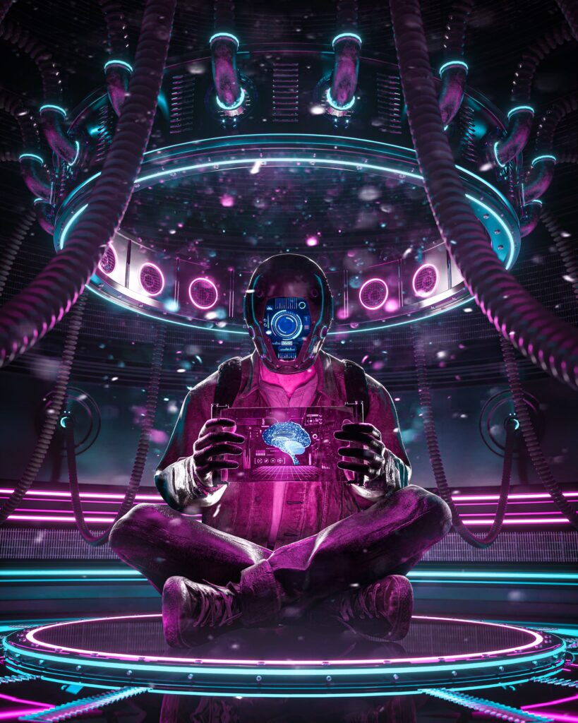 Punk in Art: Steampunk, Dieselpunk, Cyberpunk. Engwind, Cyber Brain, digital art. ©Engwind.