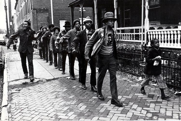 Stephen Shames, Members of the Black Panther Party for Self Defense marching through West Philadelphia