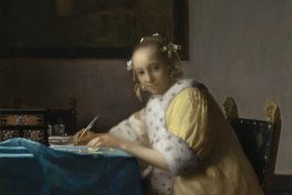 Lady writing at desk, Johannes Vermeer