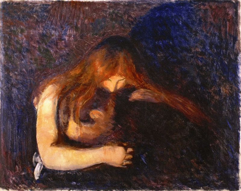 best exhibitions 2025: Edvard Munch, Vampire, 1893, Gothenburg Museum of Art, Gothenburg, Sweden.
