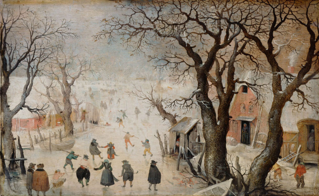 Hendrick Avercamp: Hendrick Avercamp, Winter Landscape, c. 1605, Kunsthistorisches Museum, Vienna, Austria.
