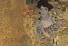 Gustav Klimt, Portrait of Adele Bloch-Bauer I (detail), 1904-07, oil, silver, and gold on canvas, Neue Galerie New York
