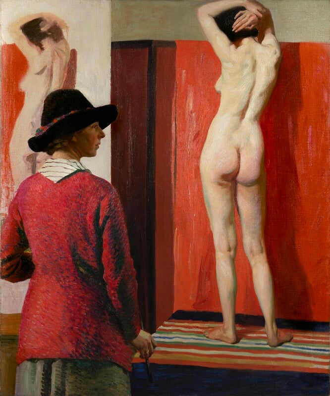Laura Knight: Laura Knight, Self-Portrait with Nude, 1913, National Portrait Gallery, London, UK. Museum’s website.
