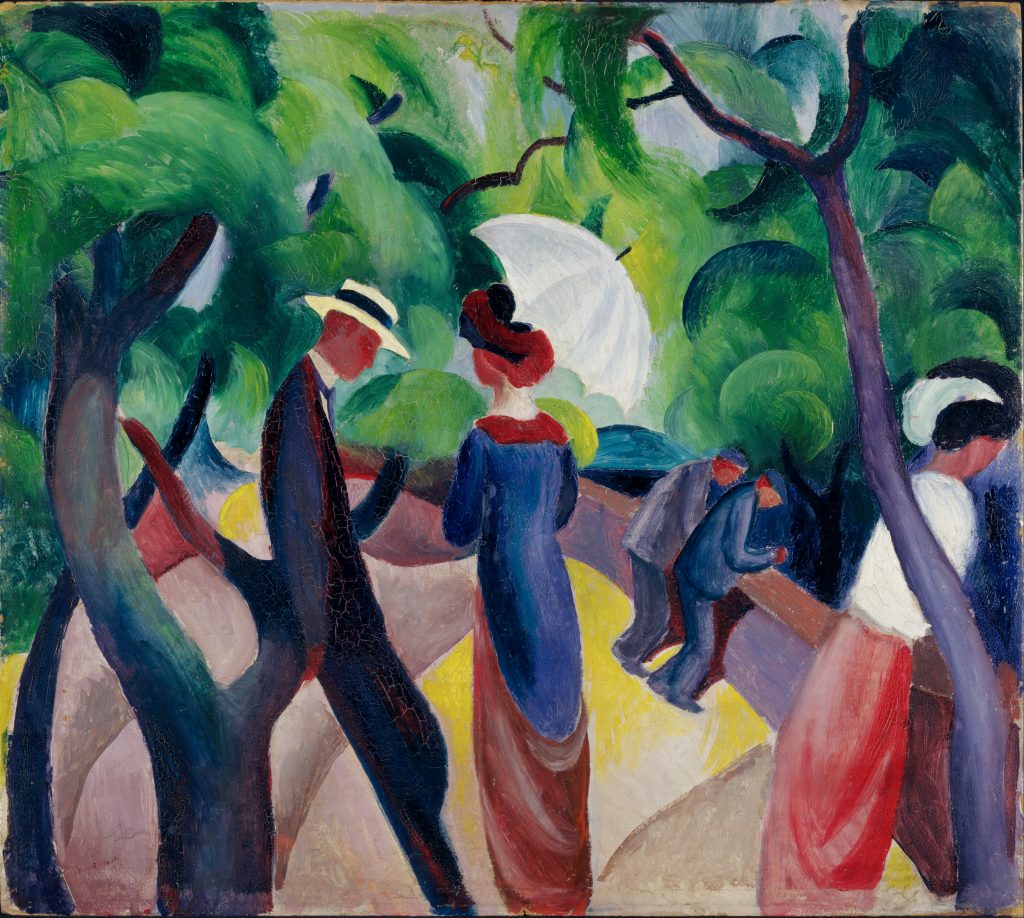 August Macke, Promenade, 1913, Lenbachhaus, Munich, Germany.