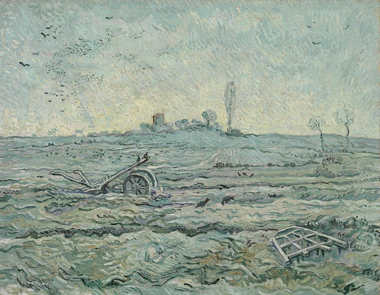 best exhibitions 2025: Vincent Van Gogh, Snow Covered Field with Harrow (After Millet), 1890, Van Gogh Museum, Amsterdam, The Netherlands.
