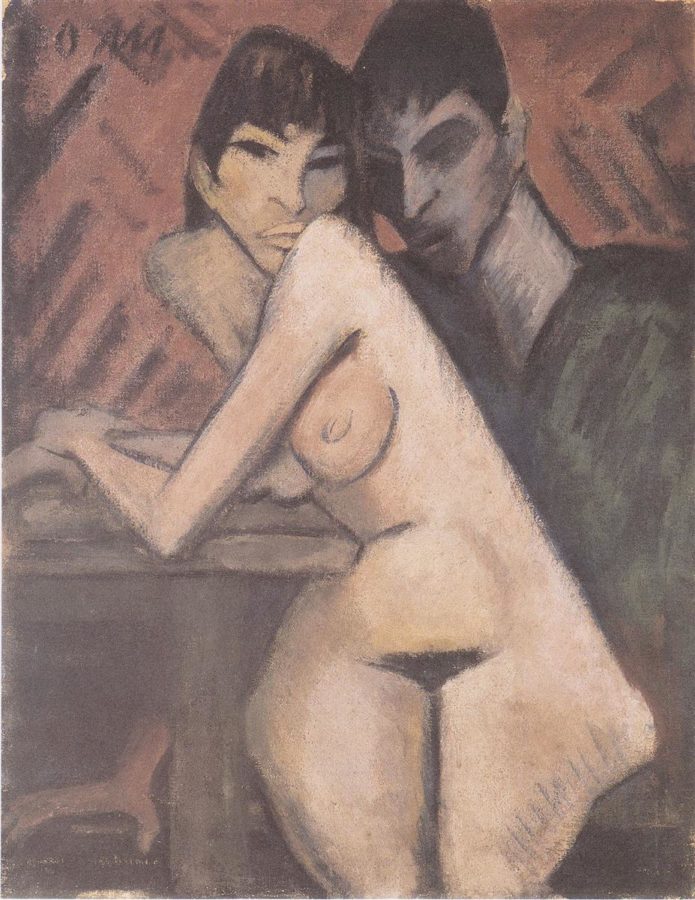 Otto Mueller, Paar in Der Kascheme, 1922, Lehmbruck Museum, Duisburg, Germany, die brucke's magician