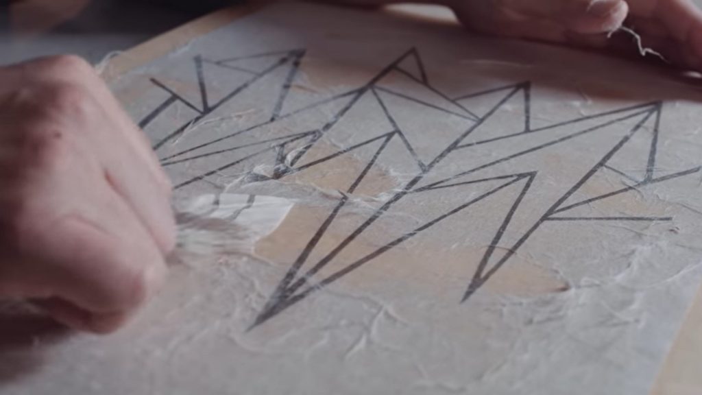 Japanese woodblock prints Still from How Did Hokusai Create The Great Wave?. Christie's/Youtube.