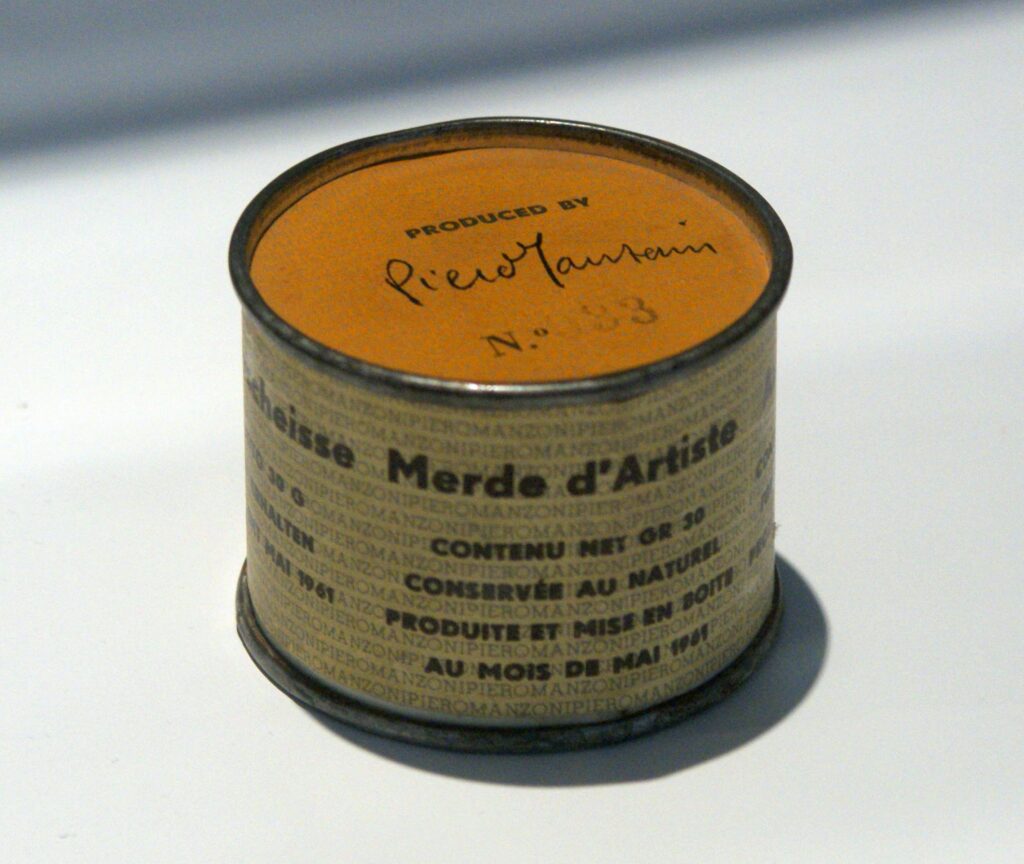conceptual art: Piero Manzoni, Artist’s Shit (Merda d’artista) number 33, 1961. Photo Jens Cederskjold via Wikimedia Commons (CC BY 3.0).
