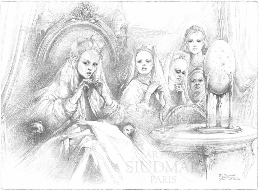 Wojtek Siudmak: Wojtek Siudmak, Dune Series: Prophecy, 2014. Pencil drawing. Artist’s website.
