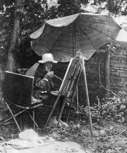 Picture of Pierre-Auguste Renoir, in old age, painting, source: literatyman.com.