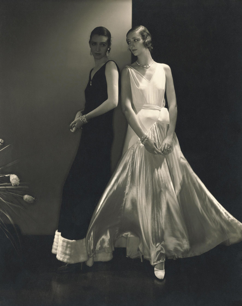fashion photographers: Edward Steichen, Model Marion Morehouse, and another model wearing dresses by Madeleine Vionnet, 1930, New York, NY, USA. International Center of Photography.