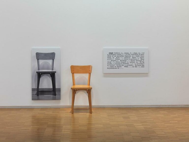 conceptual art: Joseph Kosuth, One and Three Chairs, 1965, Musée National d’Art Moderne, Centre Pompidou, Paris, France. © Adagp, Paris. Photograph: Philippe Migeat—Centre Pompidou, MNAM-CCI.

