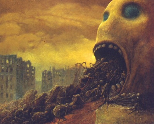 Zdzislaw Beksinski, Untitled, ©Gallery of Zdzisław Beksiński, The Historical Museum, Sanok, Poland.