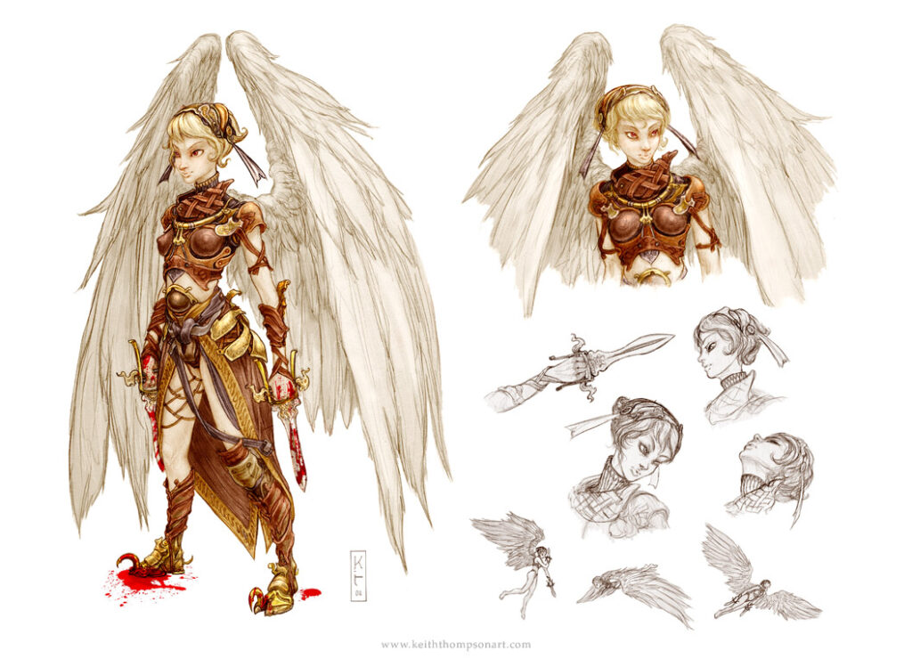 Punk in Art: Steampunk, Dieselpunk, Cyberpunk. Keith Thompson, Winged Vengeance, concept art. 