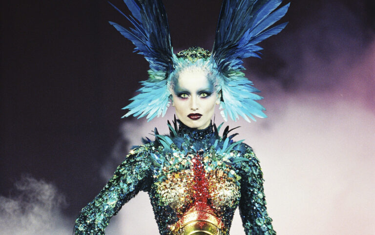 thierry mugler: Thierry Mugler, La Chimère dress, 1997. Lifestyle Asia. Detail.
