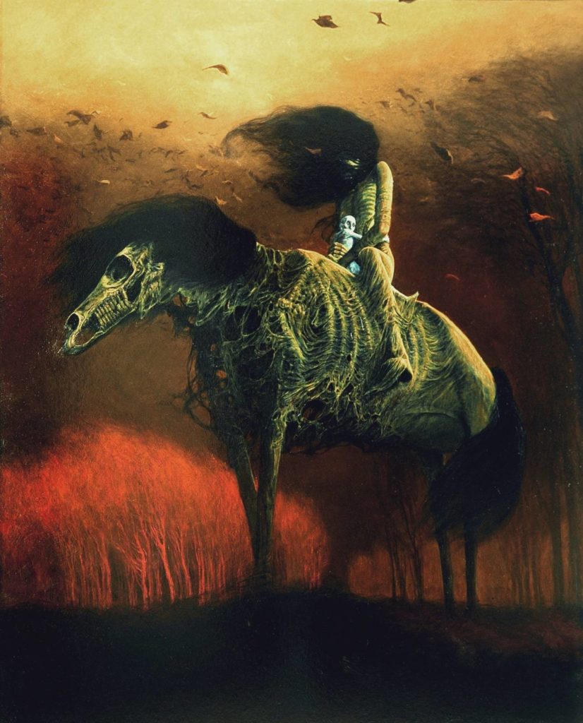 Zdzislaw Beksinski, Untitled, 1976, ©Gallery of Zdzisław Beksiński, The Historical Museum, Sanok, Poland.