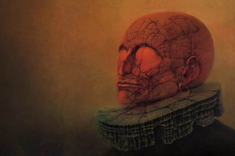 Zdzislaw Beksinski: Zdzislaw Beksinski, Untitled, The Historical Museum, Sanok, Poland. © Gallery of Zdzisław Beksiński.
