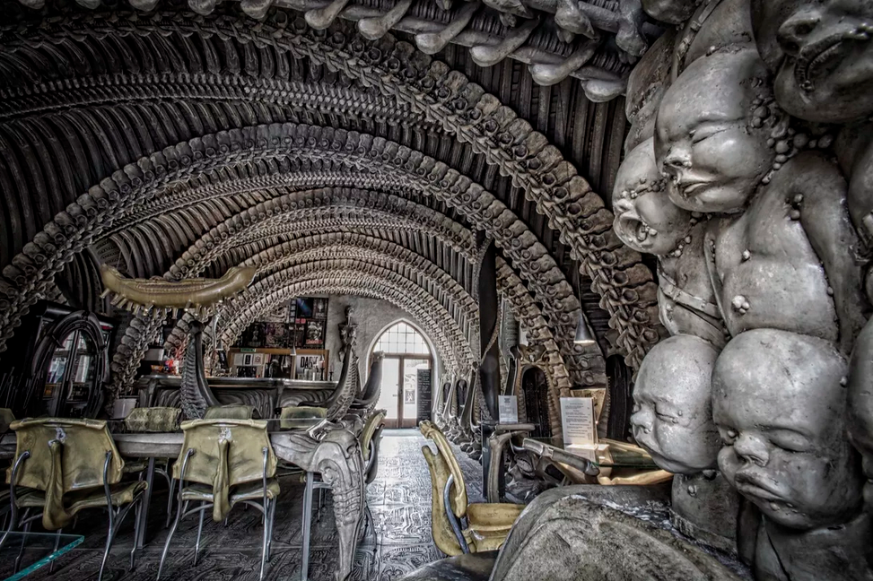 hr giger: The Giger Bar at the Giger Museum, Gruyères, Switzerland. Pinterest.
