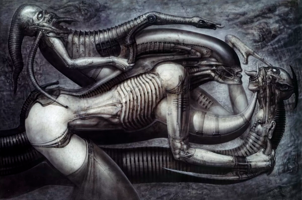 hr giger: H.R. Giger, Necronom V, 1976. The Giger Museum, Gruyères, Switzerland.
