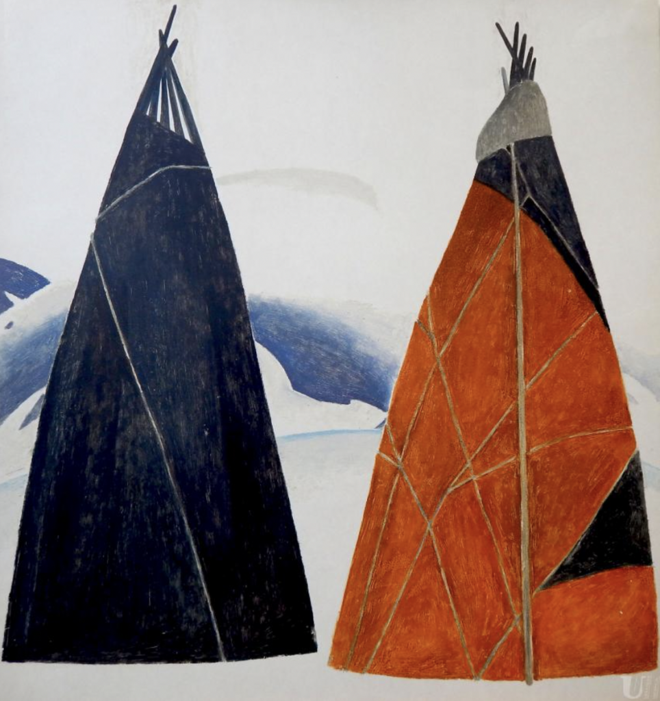 Ada Rybachuk: Ada Rybachuk, Summer Chum, from the Series Seven Women from Seven Chums and Mira Ivanivna the Island President, 1962–1963. UU Archive.
