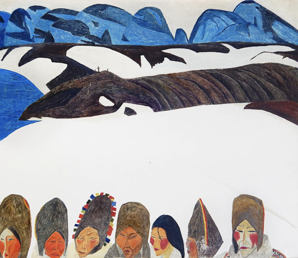 Ada Rybachuk: Ada Rybachuk, from the Series Seven Women from Seven Chums and Mira Ivanivna the Island President, 1962–1963, Kyiv, Ukraine. UU Archive.
